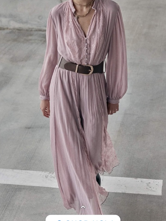 Zara Pants - Zara Dusty Pink Long Sleeve Maxi Jumpsuit